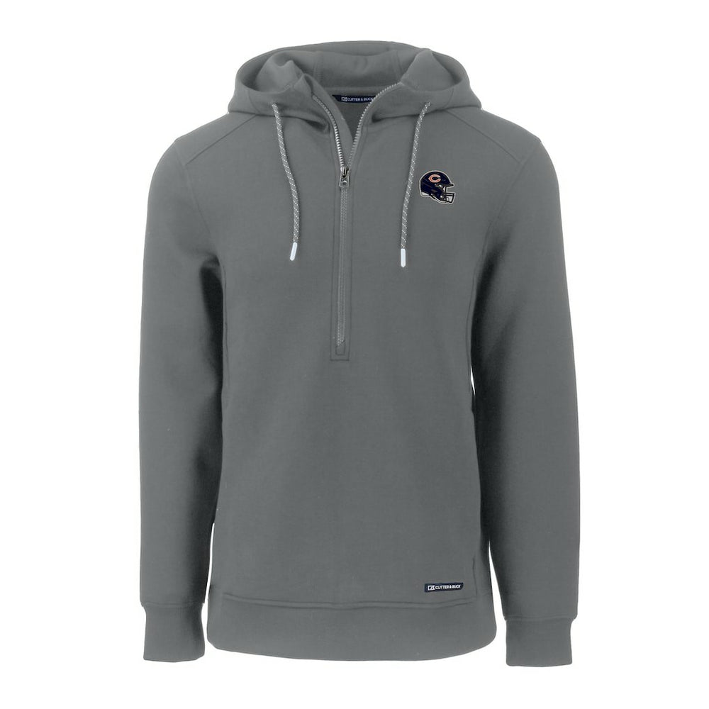 Cutter & Buck Helmet Roam Eco Half-Zip Recycled Pullover Hoodie - Chicago Bears