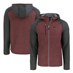 Cutter & Buck Helmet Mainsail Sweater-Knit Full-Zip Hoodie - Washington Commanders