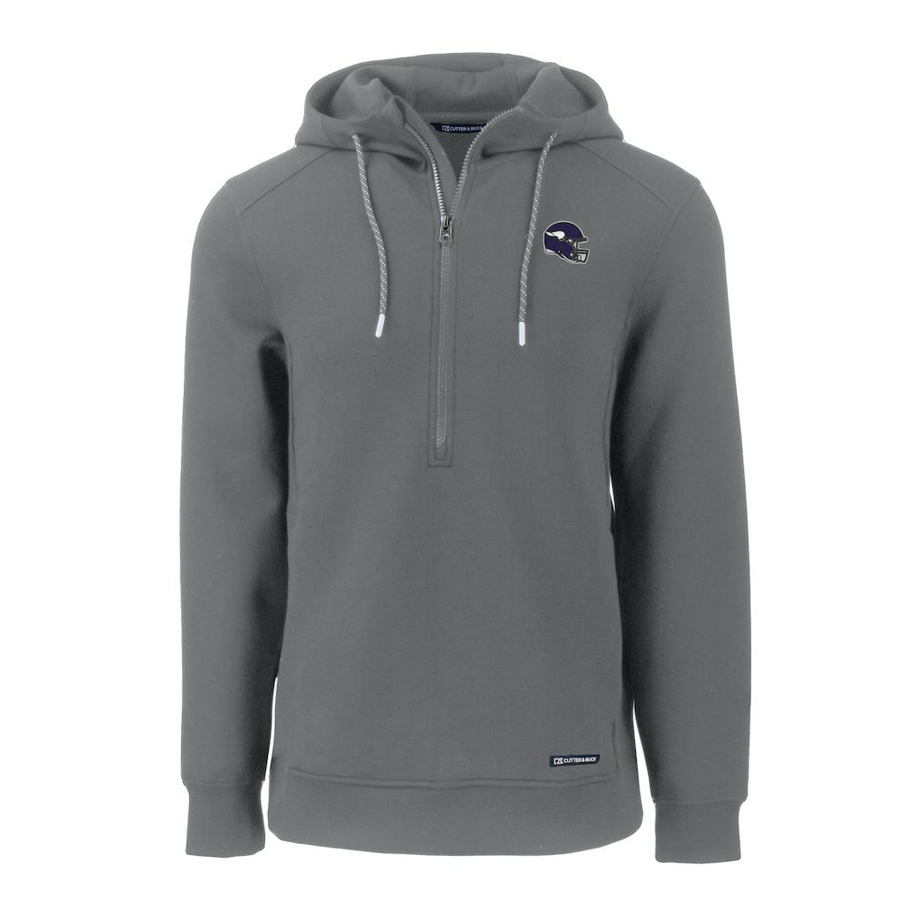 Cutter & Buck Helmet Roam Eco Half-Zip Recycled Pullover Hoodie - Minnesota Vikings