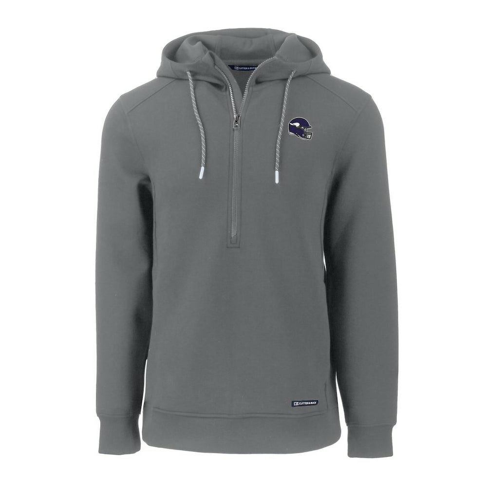 Cutter & Buck Helmet Roam Eco Half-Zip Recycled Pullover Hoodie - Minnesota Vikings