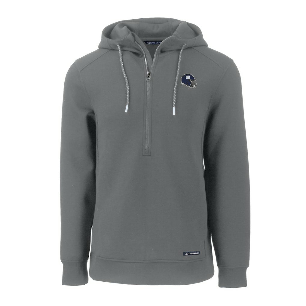 Cutter & Buck Helmet Roam Eco Half-Zip Recycled Pullover Hoodie - New York Giants
