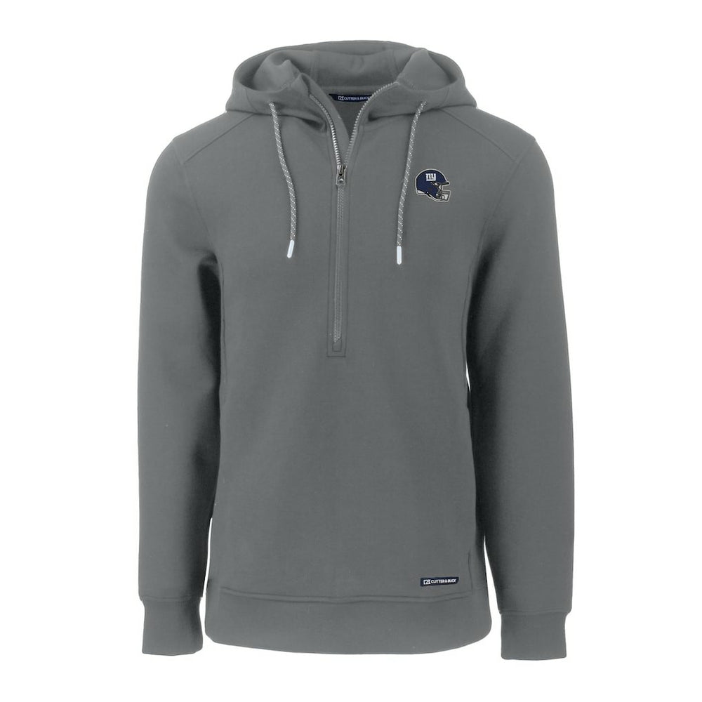 Cutter & Buck Helmet Roam Eco Half-Zip Recycled Pullover Hoodie - New York Giants