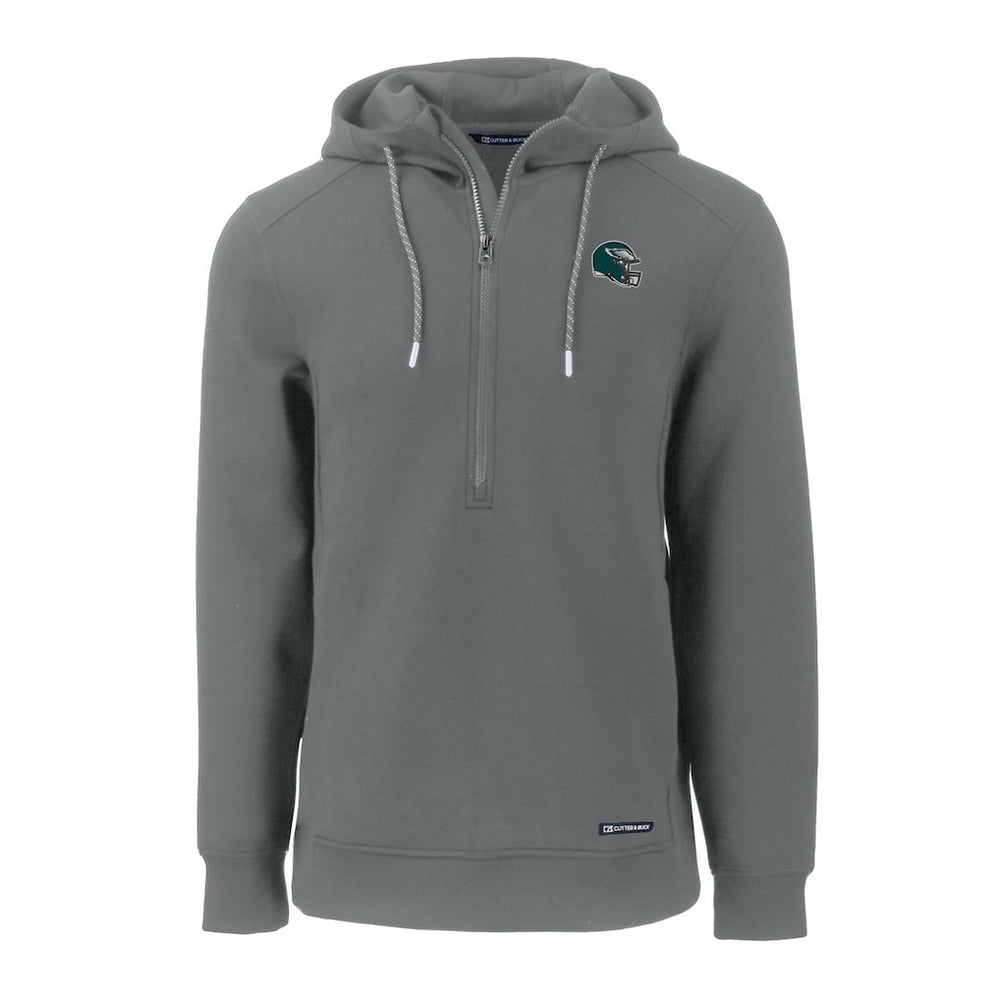 Cutter & Buck Helmet Roam Eco Half-Zip Recycled Pullover Hoodie - Philadelphia Eagles