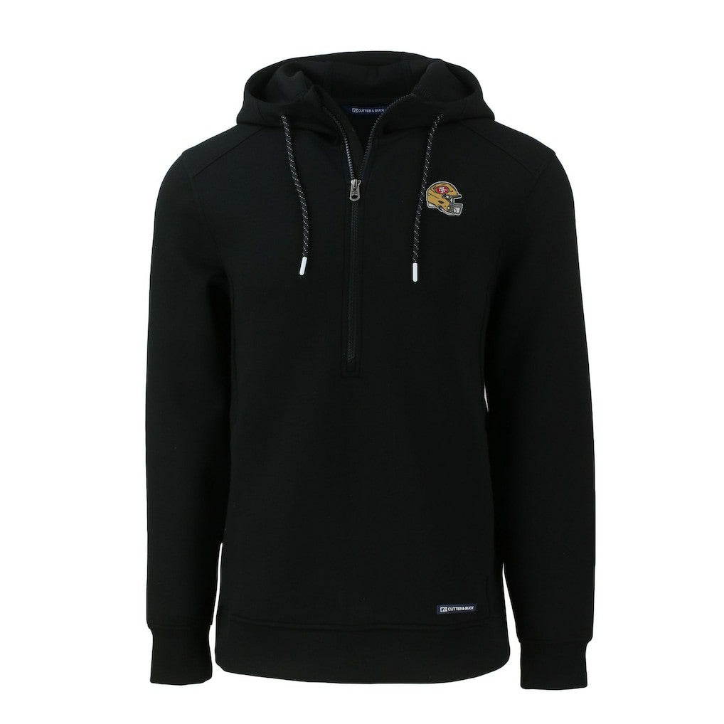 Cutter & Buck Helmet Roam Eco Half-Zip Recycled Pullover Hoodie - San Francisco 49ers