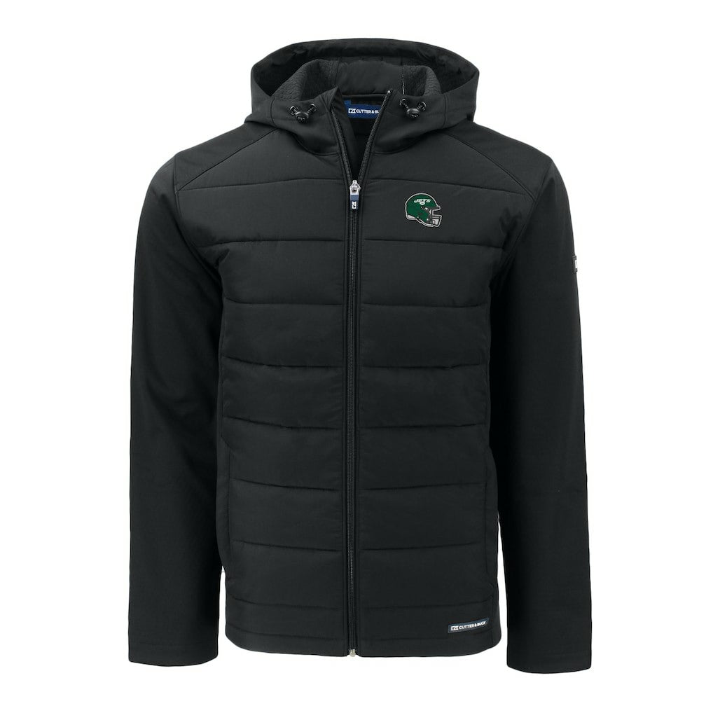 Cutter & Buck Helmet Big & Tall Evoke Hybrid Eco Softshell Recycled Full-Zip Jacket - New York Jets