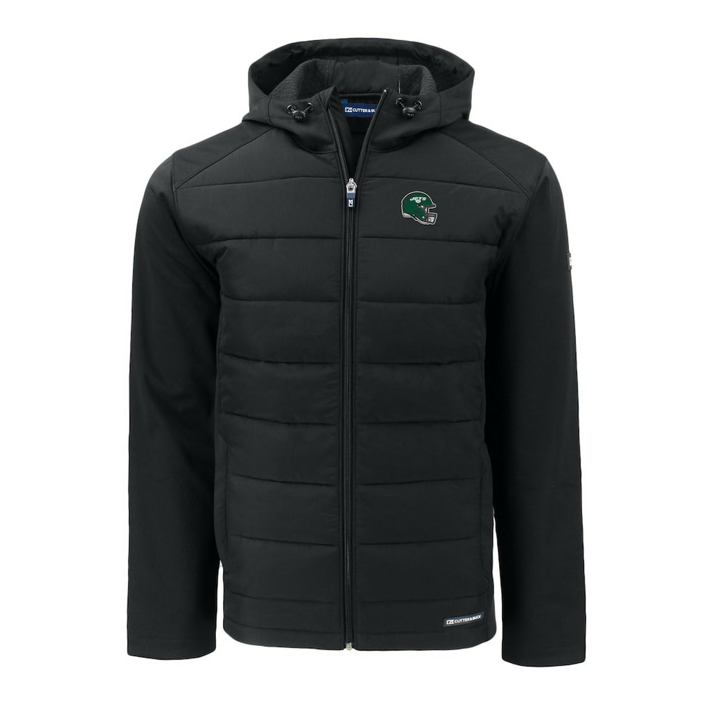Cutter & Buck Helmet Big & Tall Evoke Hybrid Eco Softshell Recycled Full-Zip Jacket - New York Jets