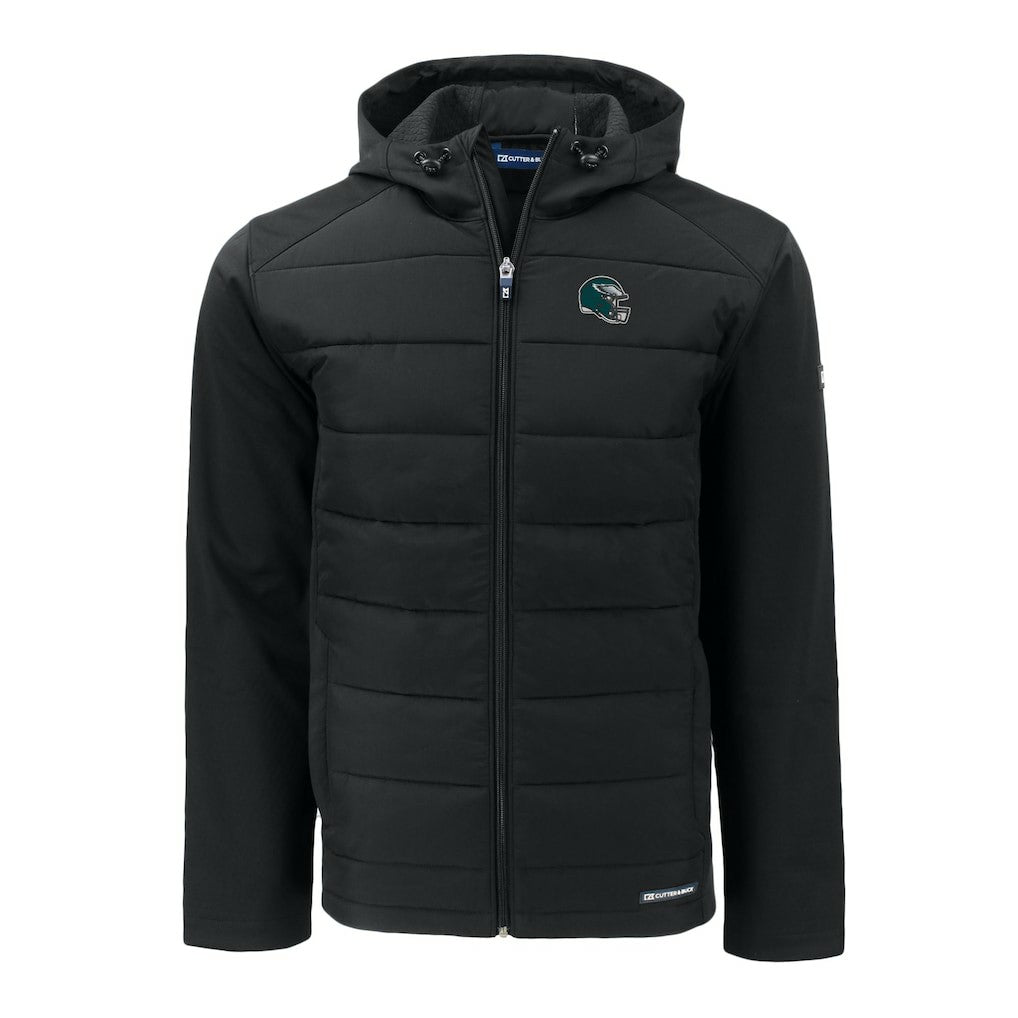 Cutter & Buck Helmet Big & Tall Evoke Hybrid Eco Softshell Recycled Full-Zip Jacket - Philadelphia Eagles