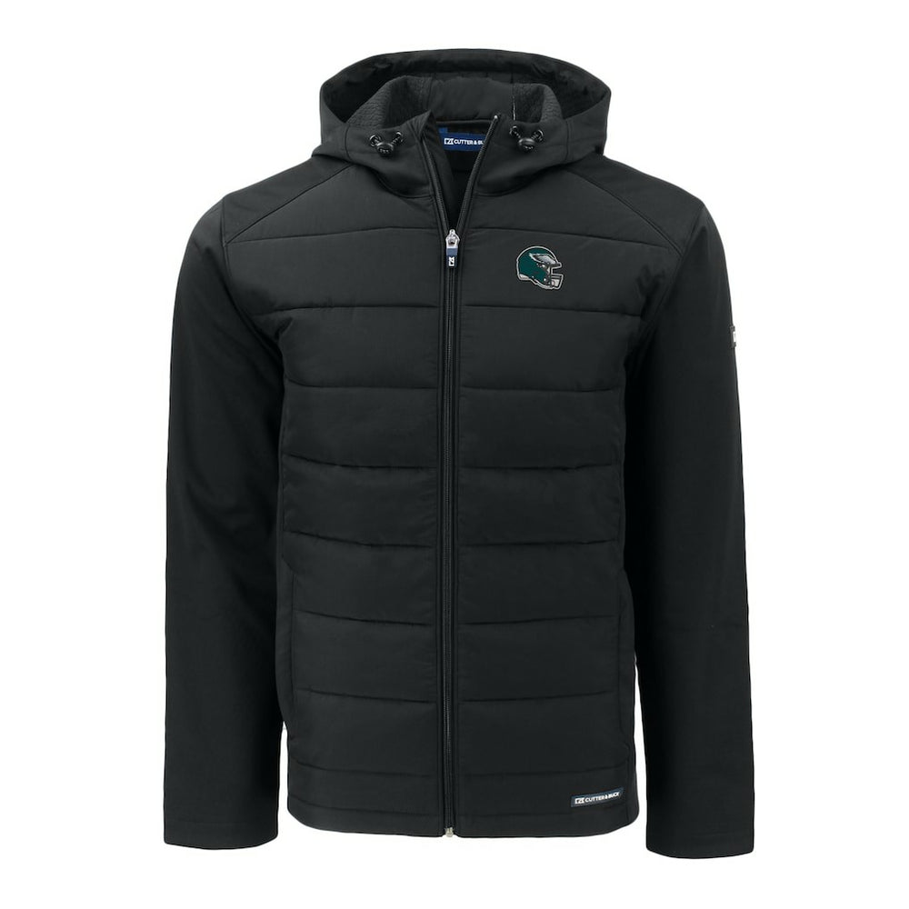 Cutter & Buck Helmet Big & Tall Evoke Hybrid Eco Softshell Recycled Full-Zip Jacket - Philadelphia Eagles