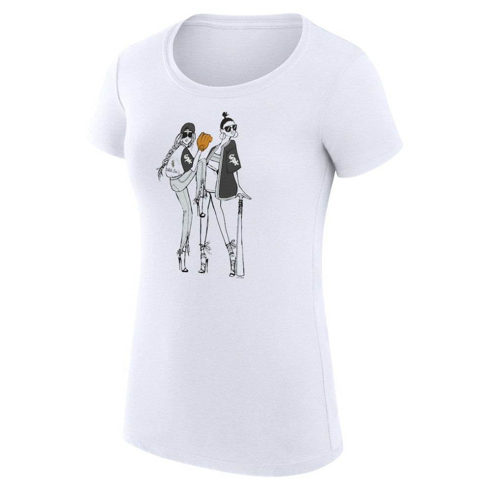 MLB Chicago White Sox G-III 4Her by Carl Banks Women's Super-Slim Fit Lightweight Baseball Girls T-Shirt