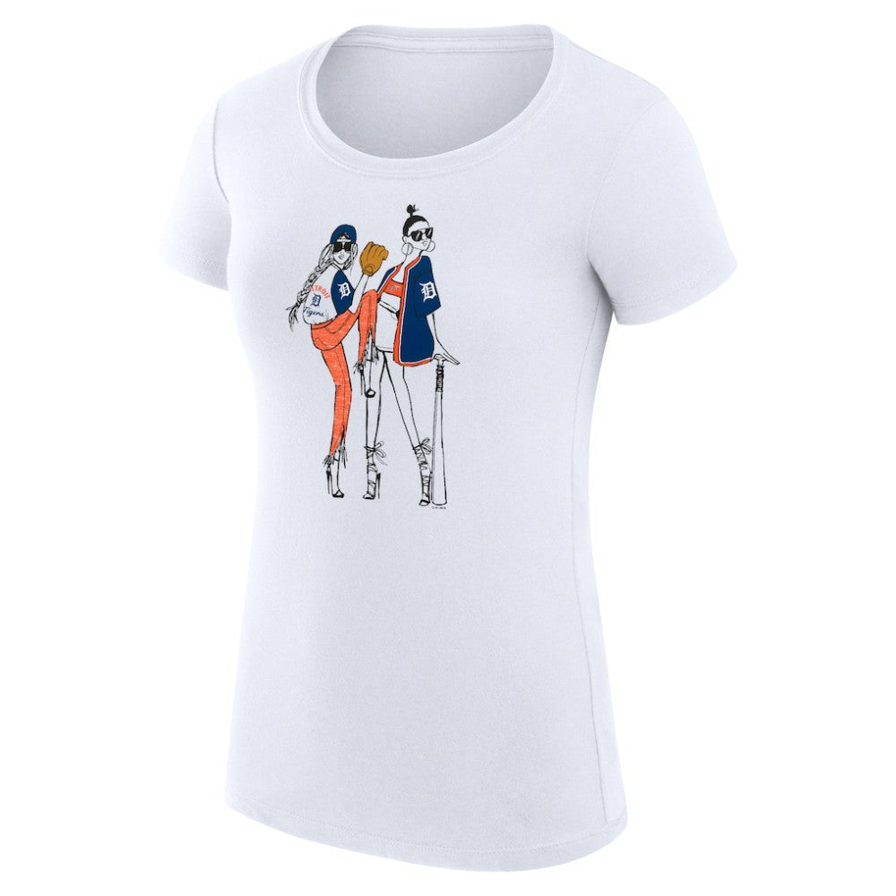 MLB Detroit Tigers G-III 4Her by Carl Banks Women's Super-Slim Fit Lightweight Baseball Girls T-Shirt