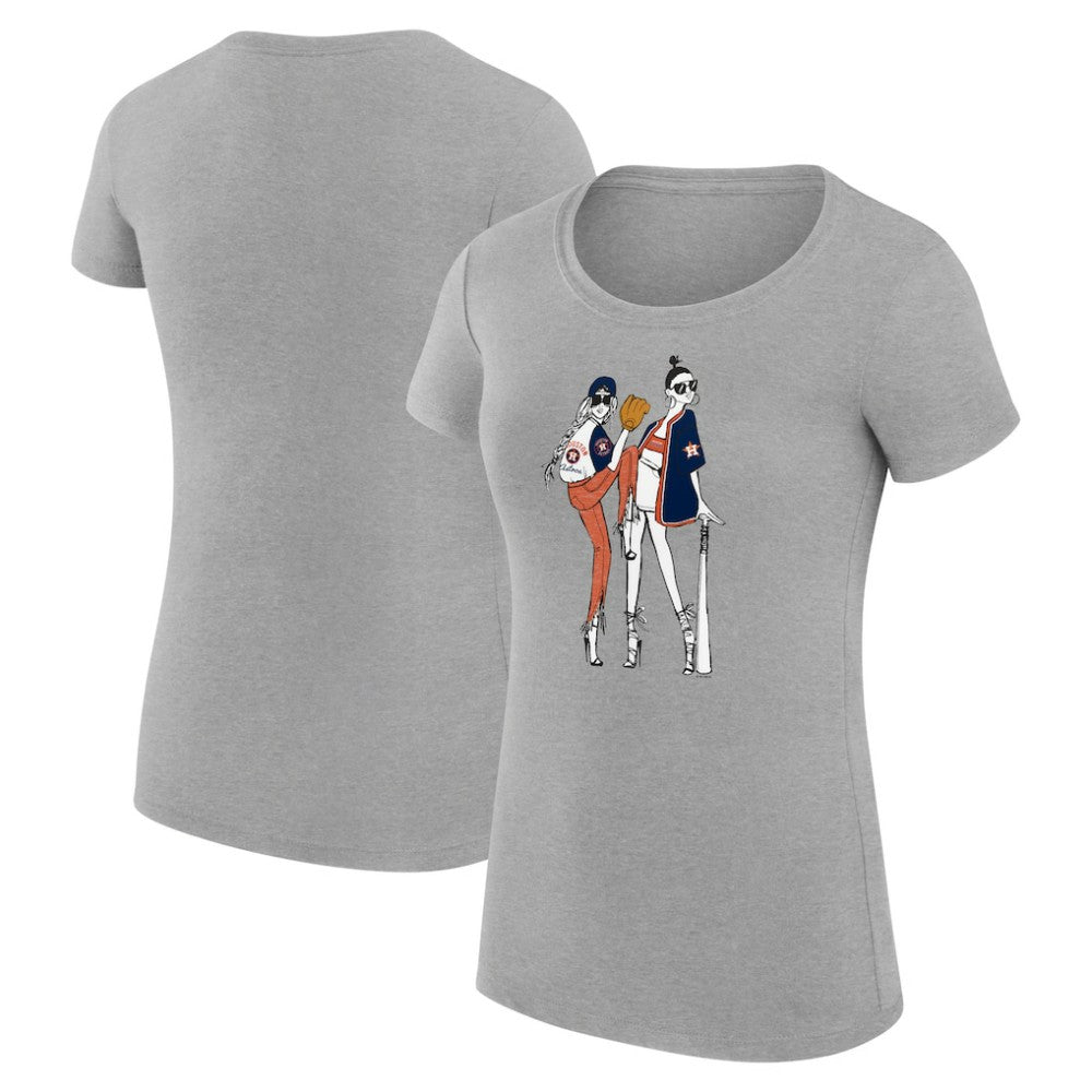 MLB Houston Astros G-III 4Her by Carl Banks Women's Super-Slim Fit Lightweight Baseball Girls T-Shirt