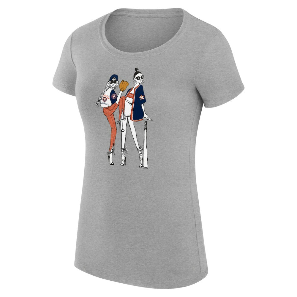 MLB Houston Astros G-III 4Her by Carl Banks Women's Super-Slim Fit Lightweight Baseball Girls T-Shirt