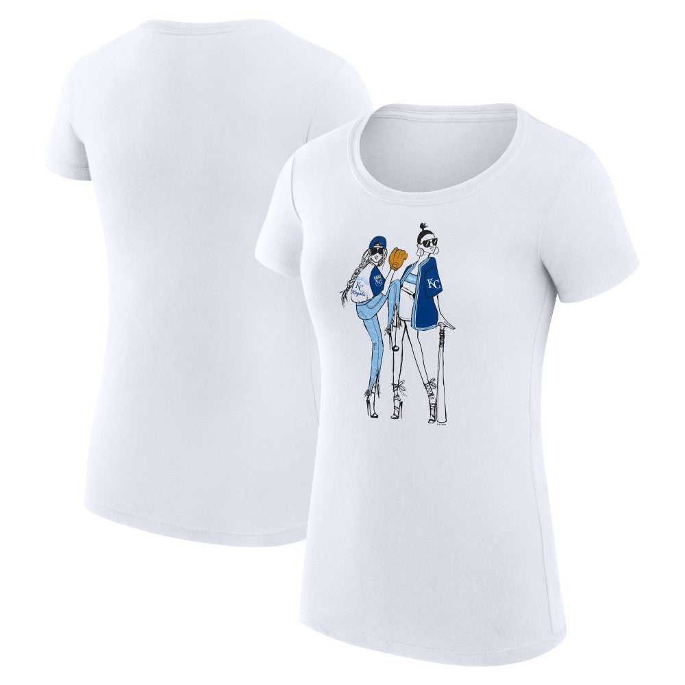 MLB Kansas City Royals G-III 4Her by Carl Banks Women's Super-Slim Fit Lightweight Baseball Girls T-Shirt
