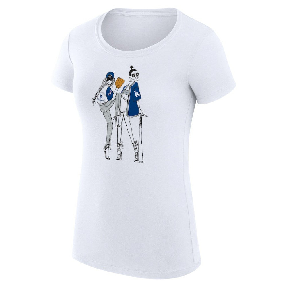 MLB Los Angeles Dodgers G-III 4Her by Carl Banks Women's Super-Slim Fit Lightweight Baseball Girls T-Shirt