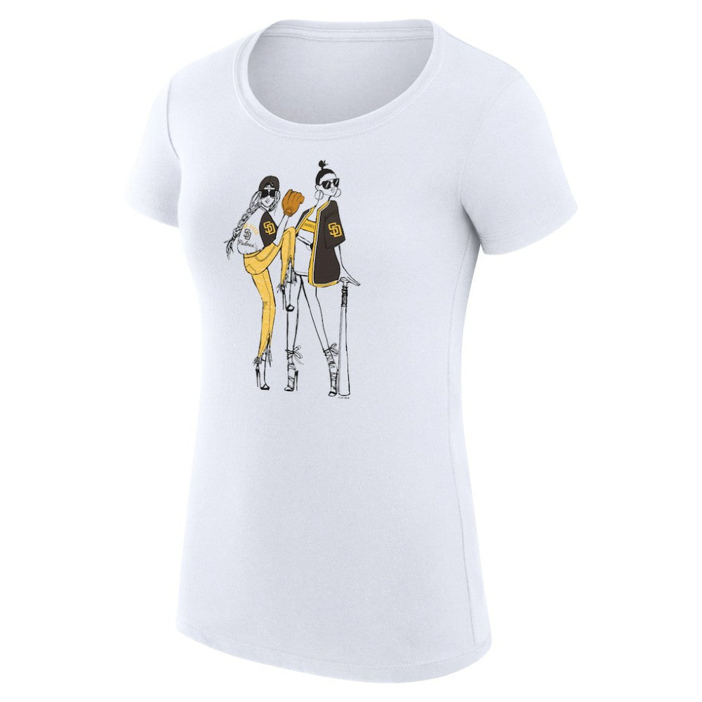 MLB San Diego Padres G-III 4Her by Carl Banks Women's Super-Slim Fit Lightweight Baseball Girls T-Shirt