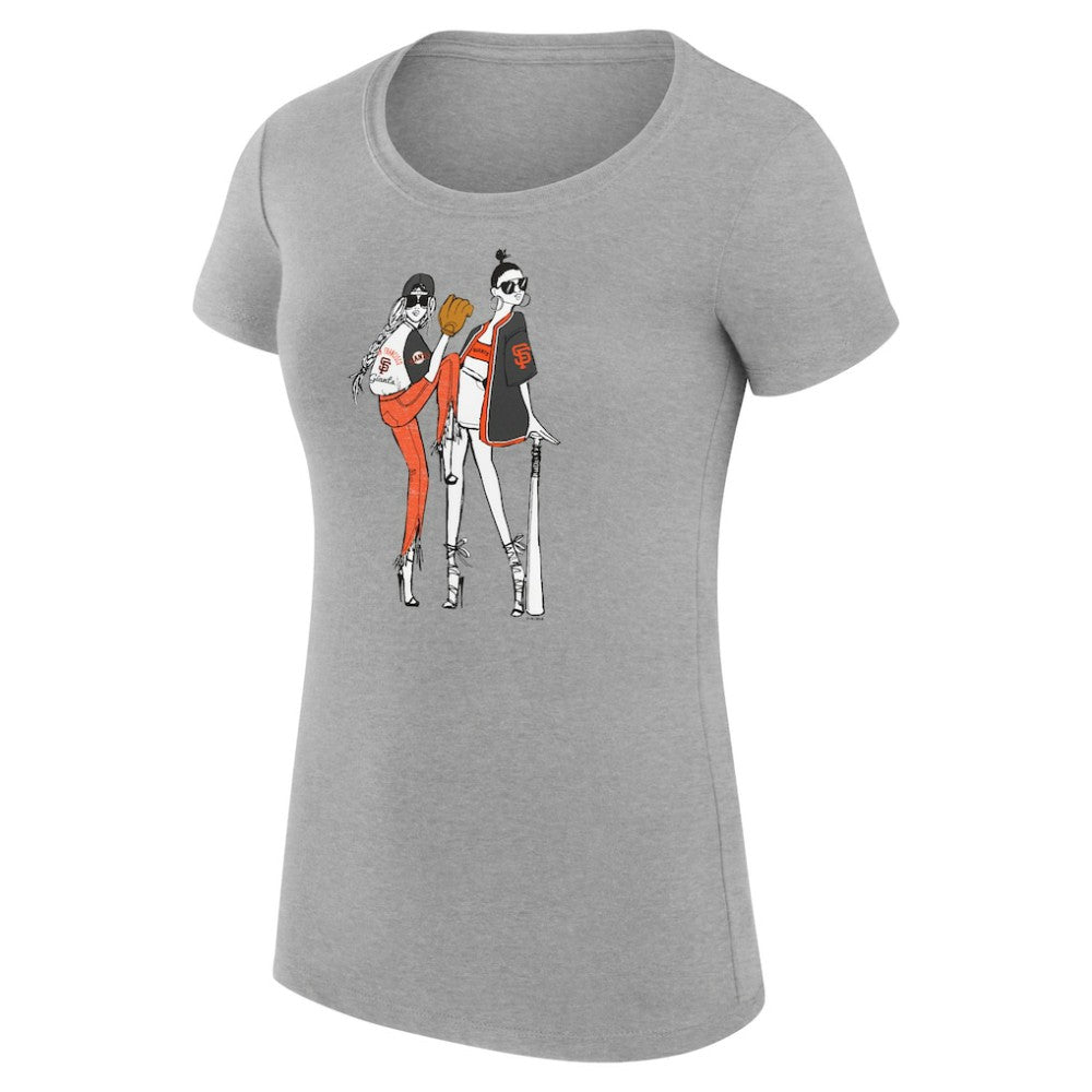 MLB San Francisco Giants G-III 4Her by Carl Banks Women's Super-Slim Fit Lightweight Baseball Girls T-Shirt