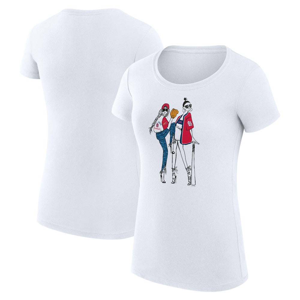 MLB St. Louis Cardinals G-III 4Her by Carl Banks Women's Super-Slim Fit Lightweight Baseball Girls T-Shirt