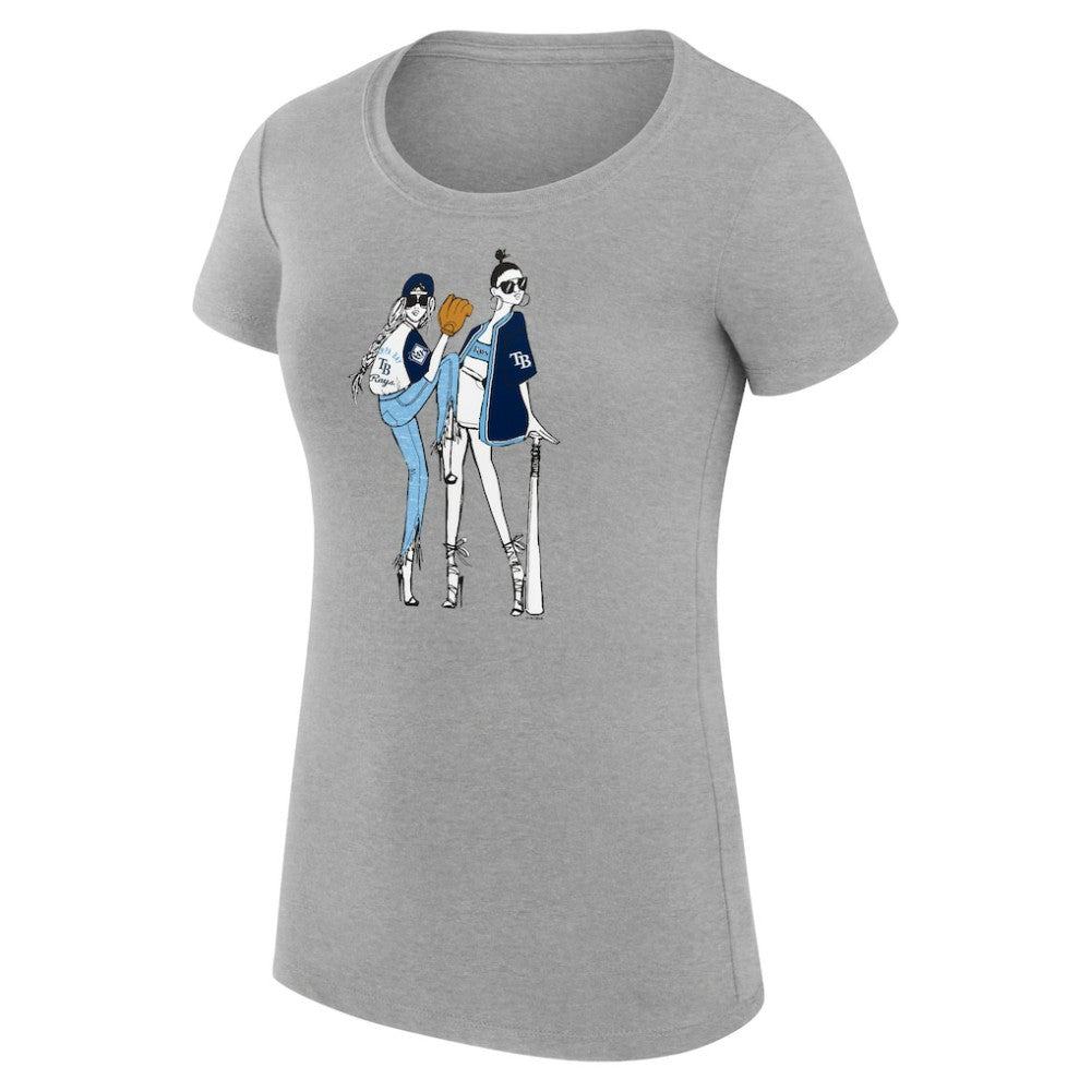 MLB Tampa Bay Rays G-III 4Her by Carl Banks Women's Super-Slim Fit Lightweight Baseball Girls T-Shirt