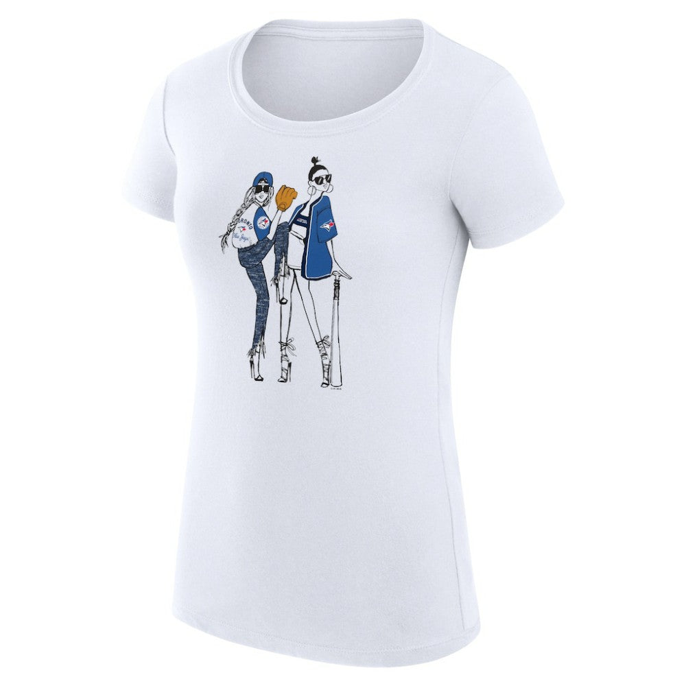 MLB Toronto Blue Jays G-III 4Her by Carl Banks Women's Super-Slim Fit Lightweight Baseball Girls T-Shirt