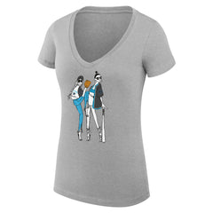 MLB Miami Marlins G-III 4Her by Carl Banks Women's Super-Slim Fit Lightweight Baseball V-Neck T-Shirt