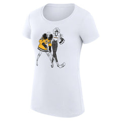 NHL White Boston Bruins G-III 4Her by Carl Banks Women's Super-Slim Fit Lightweight Hockey Girls T-Shirt