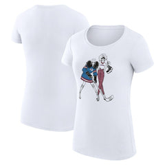 NHL White Colorado Avalanche G-III 4Her by Carl Banks Women's Super-Slim Fit Lightweight Hockey Girls T-Shirt