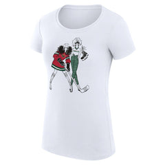NHL White Minnesota Wild G-III 4Her by Carl Banks Women's Super-Slim Fit Lightweight Hockey Girls T-Shirt
