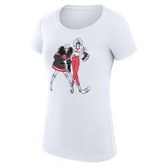 NHL White New Jersey Devils G-III 4Her by Carl Banks Women's Super-Slim Fit Lightweight Hockey Girls T-Shirt