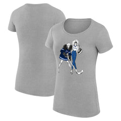 NHL Heather Gray St. Louis Blues G-III 4Her by Carl Banks Women's Super-Slim Fit Lightweight Hockey Girls T-Shirt