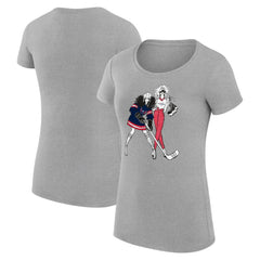 NHL Heather Gray Washington Capitals G-III 4Her by Carl Banks Women's Super-Slim Fit Lightweight Hockey Girls T-Shirt