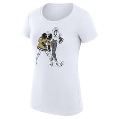 NHL White Vegas Golden Knights G-III 4Her by Carl Banks Women's Super-Slim Fit Lightweight Hockey Girls T-Shirt