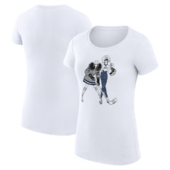 NHL White Winnipeg Jets G-III 4Her by Carl Banks Women's Super-Slim Fit Lightweight Hockey Girls T-Shirt
