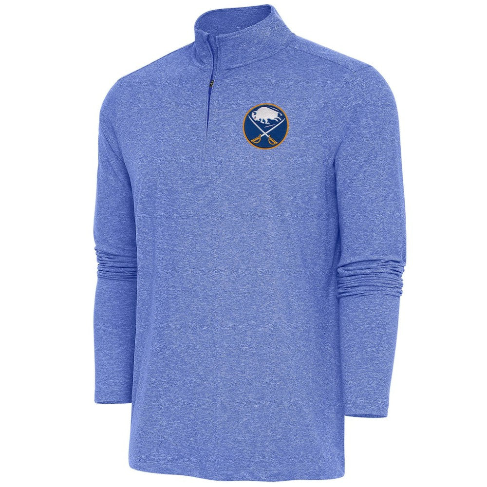 NHL Heather Royal Buffalo Sabres Antigua Hunk Quarter-Zip Pullover Top
