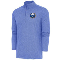NHL Heather Royal Buffalo Sabres Antigua Hunk Quarter-Zip Pullover Top