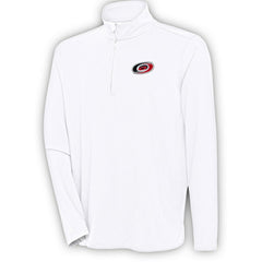 NHL White Carolina Hurricanes Antigua Hunk Quarter-Zip Pullover Top