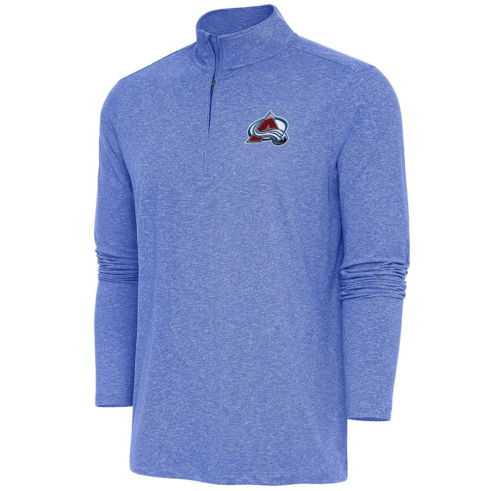 NHL Heather Royal Colorado Avalanche Antigua Hunk Quarter-Zip Pullover Top