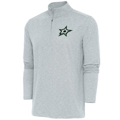 NHL Heather Gray Dallas Stars Antigua Hunk Quarter-Zip Pullover Top