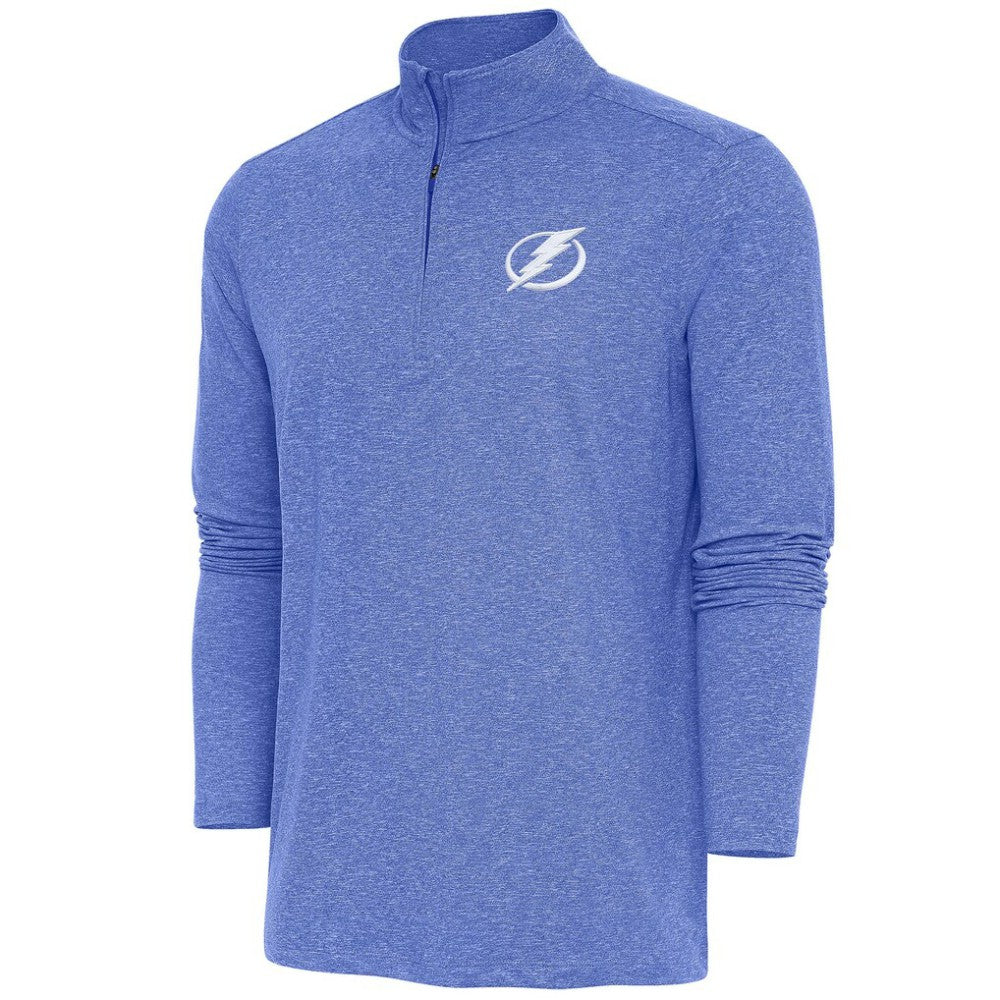 NHL Heather Royal Tampa Bay Lightning Antigua Hunk Quarter-Zip Pullover Top