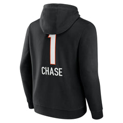 Ja'Marr Chase  Team Wordmark Player Name & Number Pullover Hoodie - Cincinnati Bengals
