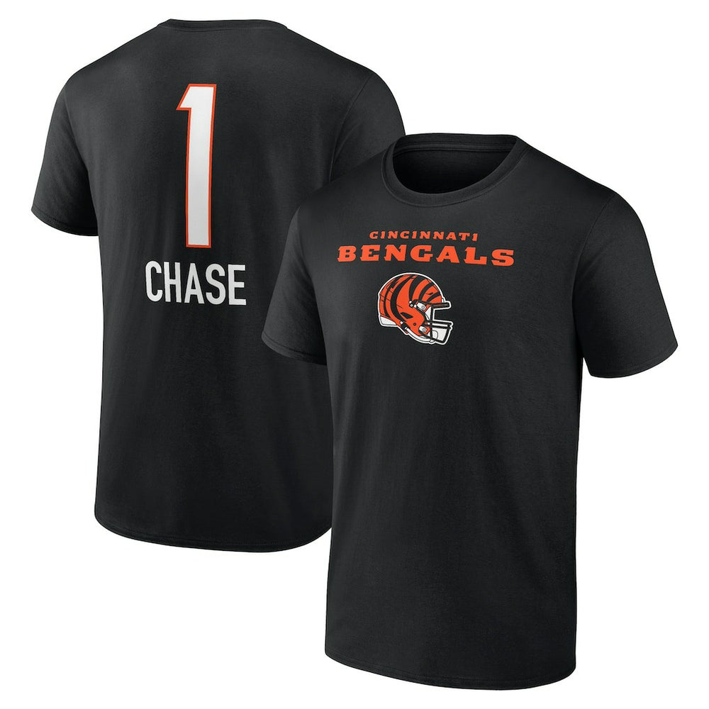 Ja'Marr Chase  Team Wordmark Player Name & Number T-Shirt - Cincinnati Bengals