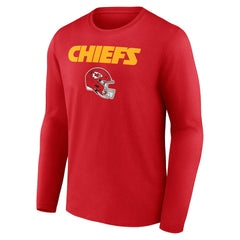 Travis Kelce  Team Wordmark Player Name & Number Long Sleeve T-Shirt - Kansas City Chiefs