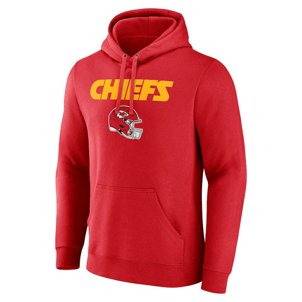Travis Kelce  Team Wordmark Player Name & Number Pullover Hoodie - Kansas City Chiefs