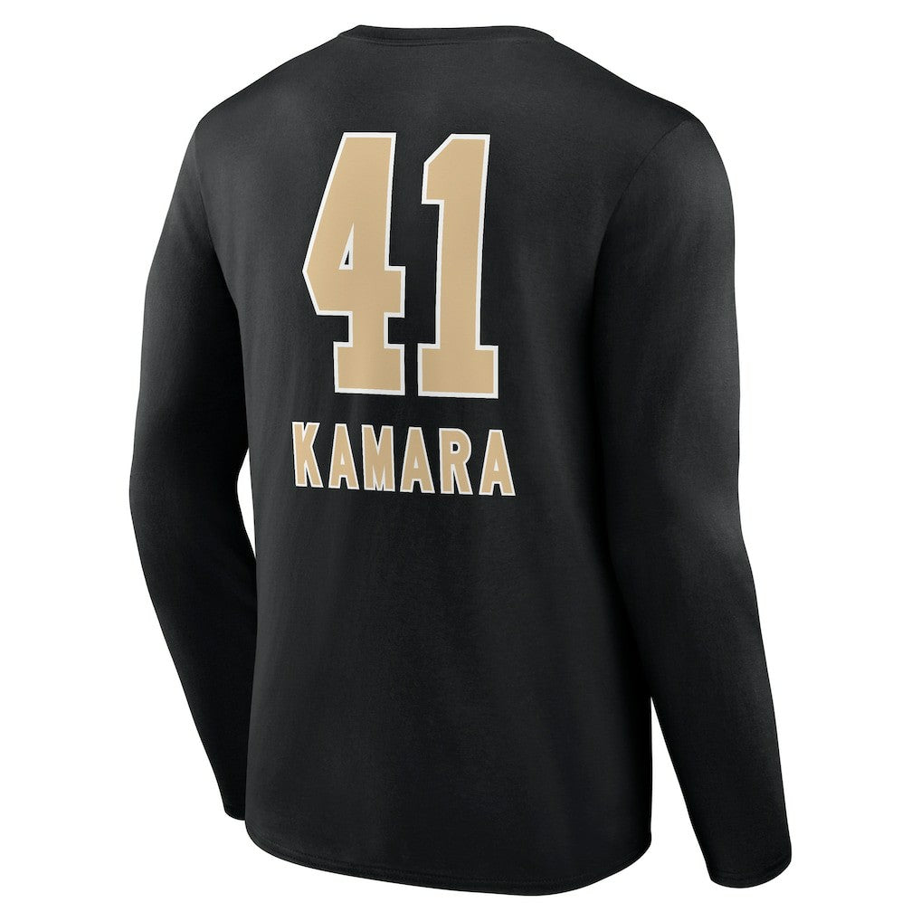Alvin Kamara  Team Wordmark Player Name & Number Long Sleeve T-Shirt - New Orleans Saints