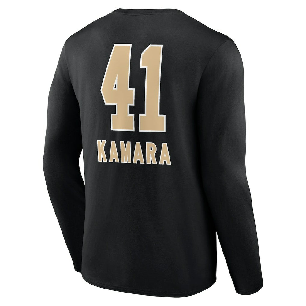 Alvin Kamara  Team Wordmark Player Name & Number Long Sleeve T-Shirt - New Orleans Saints