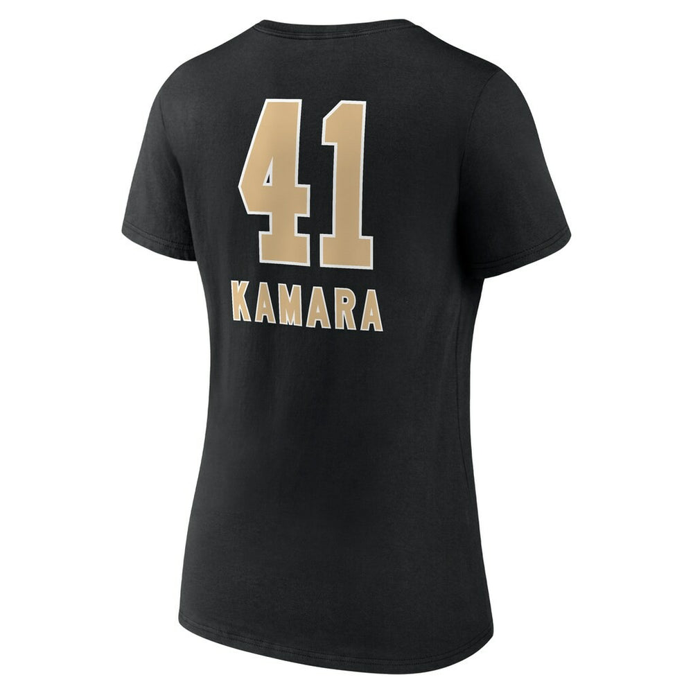 Alvin Kamara  Women's Team Wordmark Player Name & Number V-Neck T-Shirt - New Orleans Saints