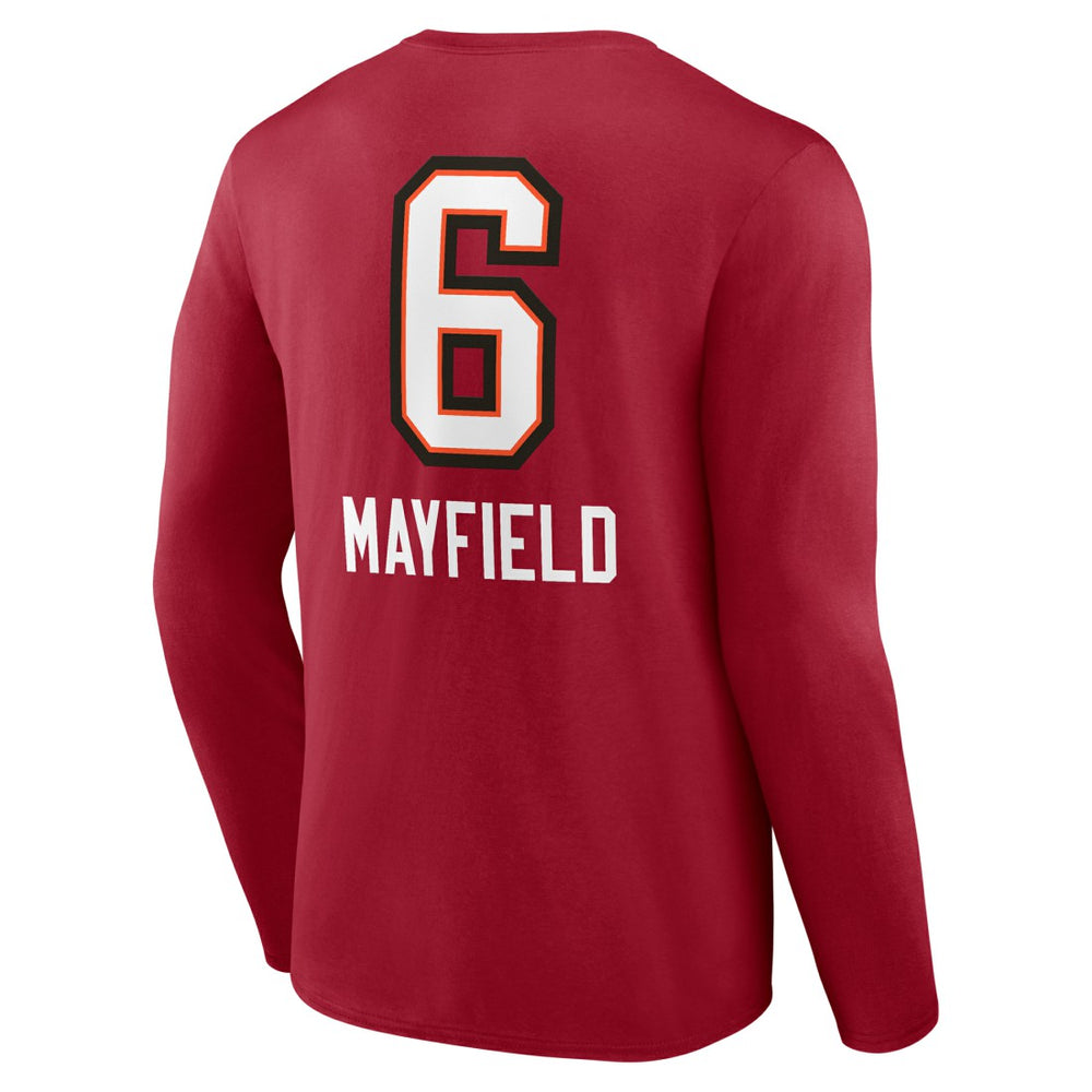 Baker Mayfield  Team Wordmark Player Name & Number Long Sleeve T-Shirt - Tampa Bay Buccaneers