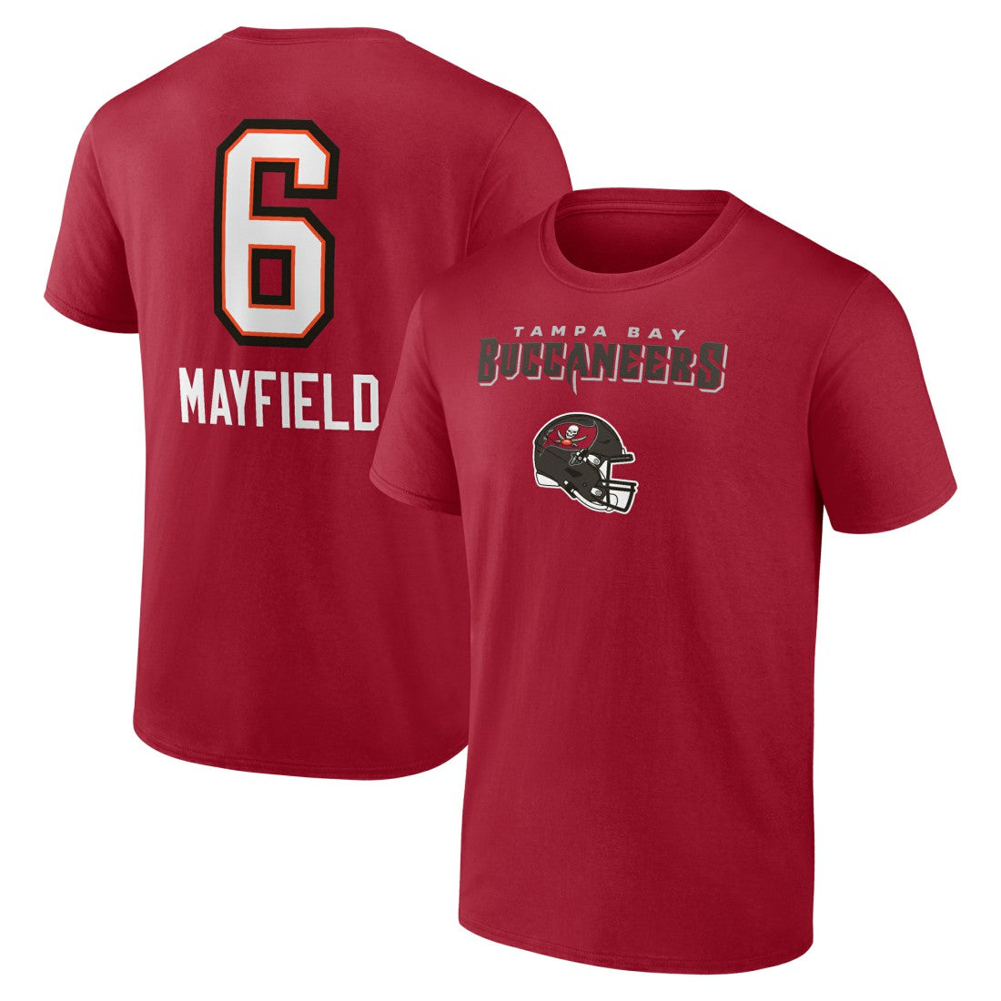 Baker Mayfield  Team Wordmark Player Name & Number T-Shirt - Tampa Bay Buccaneers