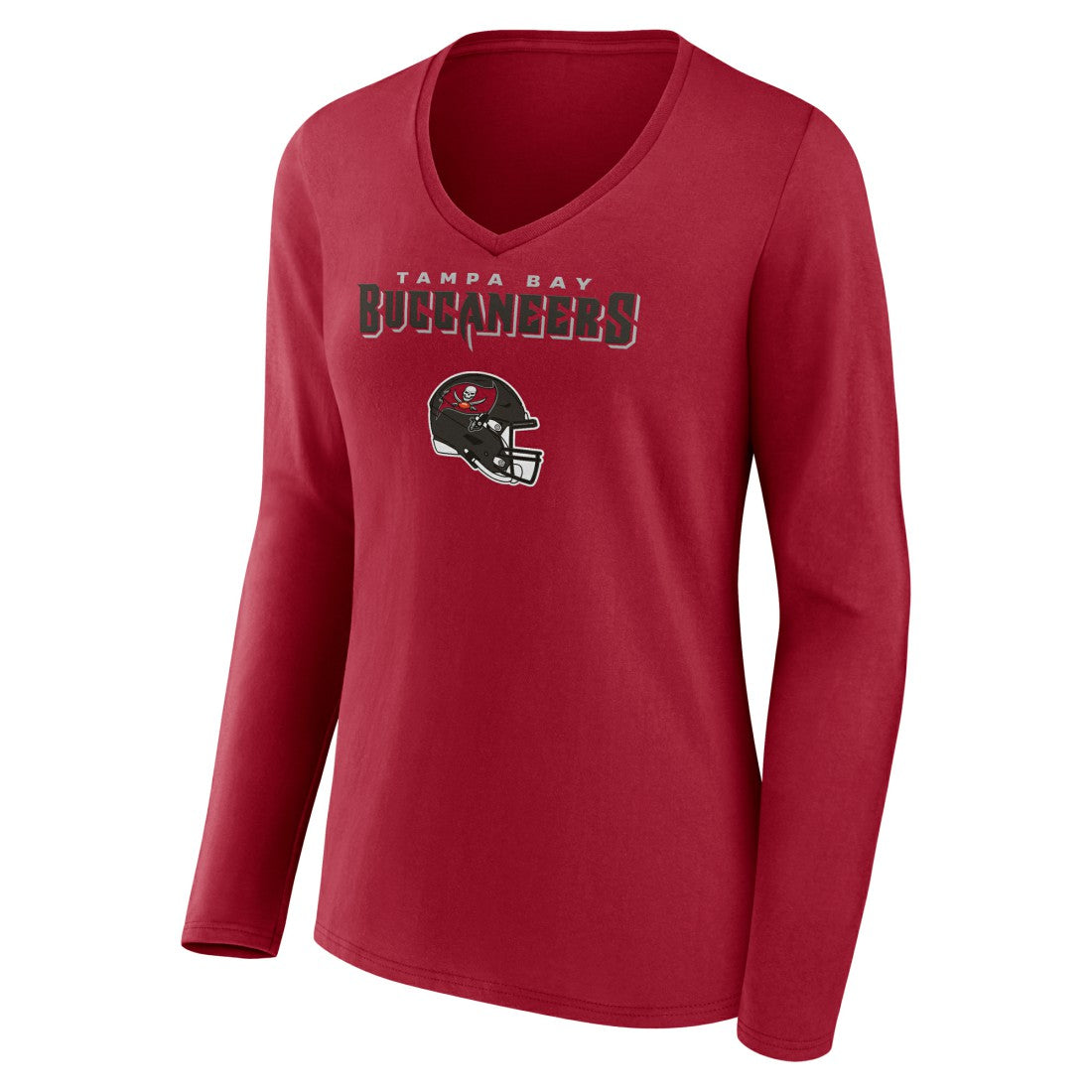 Baker Mayfield  Women's Team Wordmark Player Name & Number Long Sleeve V-Neck T-Shirt - Tampa Bay Buccaneers