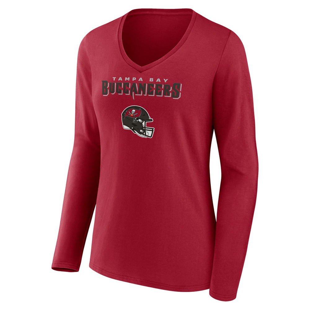 Baker Mayfield  Women's Team Wordmark Player Name & Number Long Sleeve V-Neck T-Shirt - Tampa Bay Buccaneers