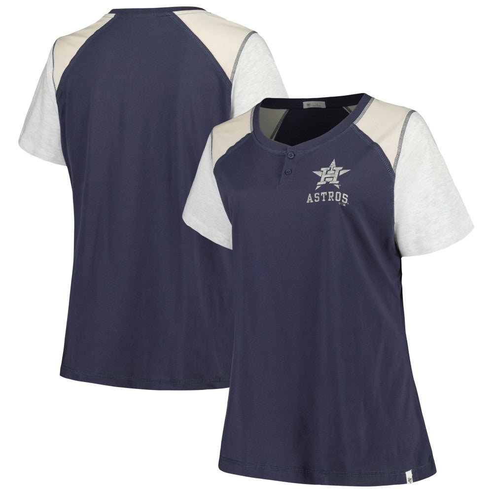 MLB Houston Astros '47 Women's Plus Size Henley T-Shirt